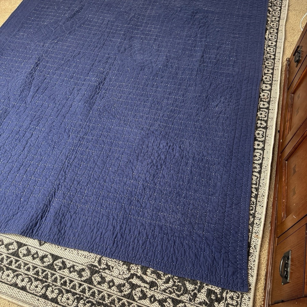 Vintage Space Quilt Twin Size 82x61.5 Rocket Planet Solar System Kids Blanket - Picture 13 of 16